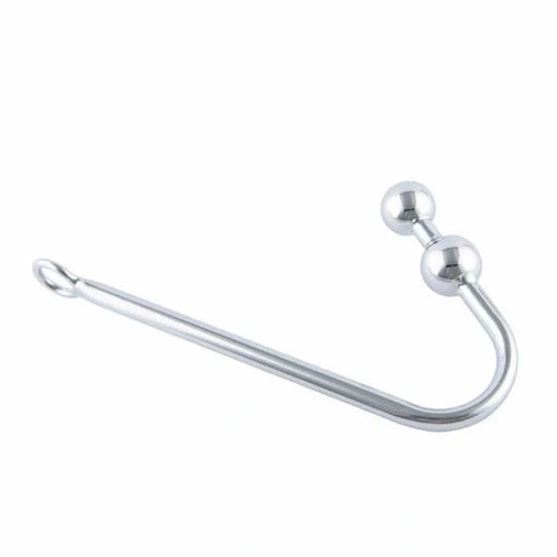 Anal Hooks Pleasurable 4417 Two Balls Stainless Hook Anal Steel 0130